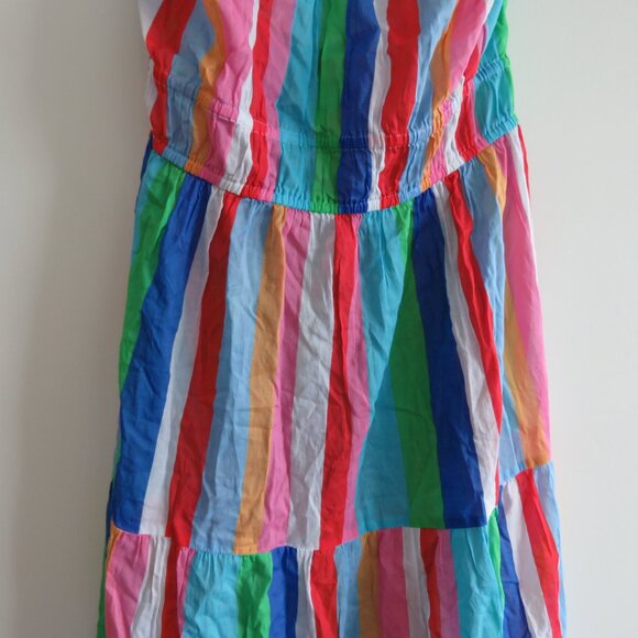 ANN TAYLOR LOFT Beach Halter Maxi Swimsuit Coverup Pocket Dress Candy Stripe NWT - Picture 5 of 14
